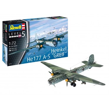 KIT PARA MONTAR REVELL AVIÃO HEINKEL HE177 A-5 "GREIF" 1/72 234 PEÇAS REV 03913